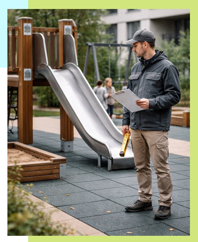 Сертификация детских площадок в Михайловке от 25418 р. | Алешин-Мхл