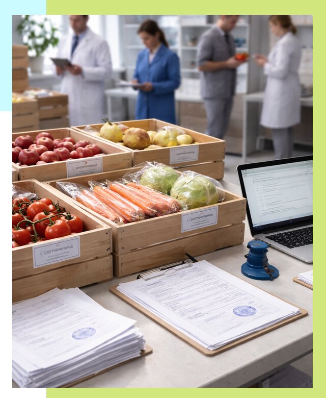 Сертификация овощей и фруктов в Михайловке от 8642 р. | Алешин-Мхл
