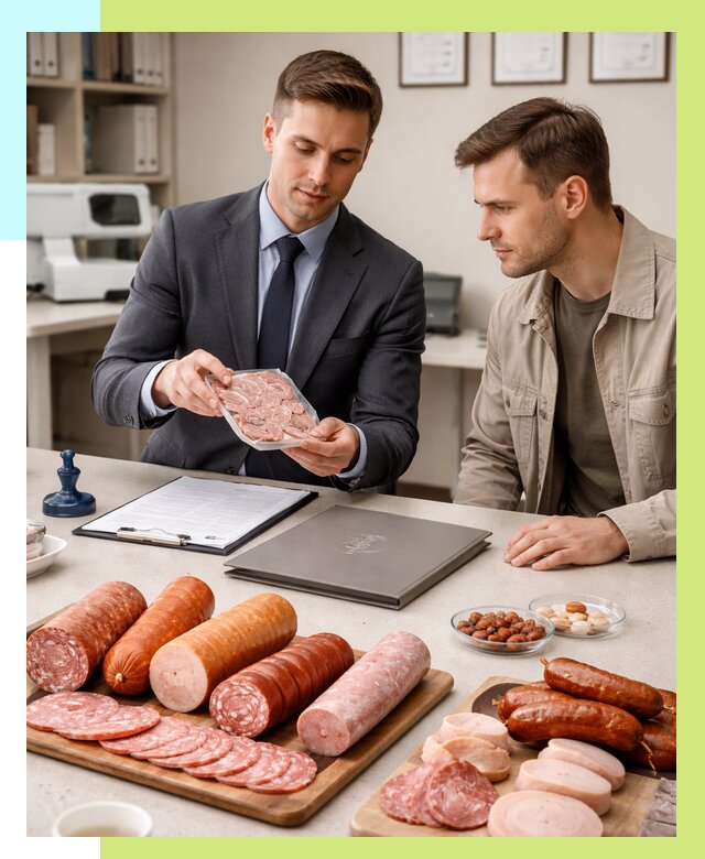 Сертификация колбасных изделий в Михайловке от 7625 р. | Алешин-Мхл