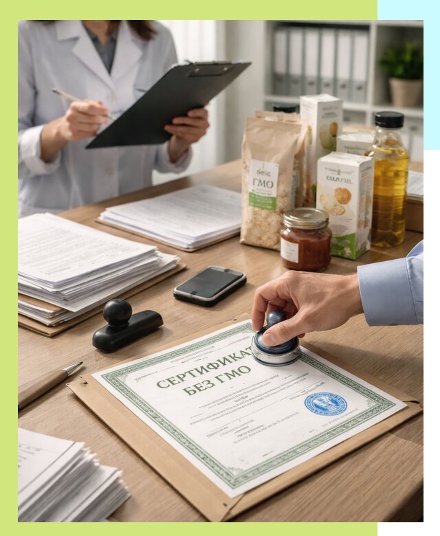 Получение сертификата Без ГМО для продукции в Михайловке