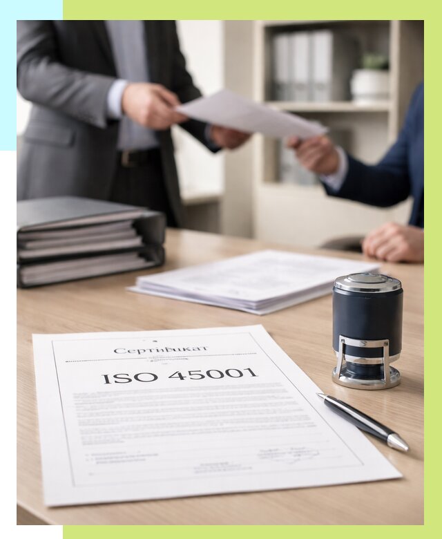 Сертификат ISO 45001 в Михайловке под ключ от 45752 р. | Алешин-Мхл